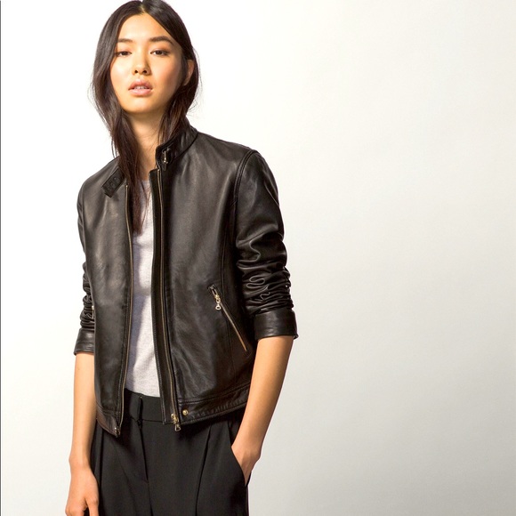 Massimo Dutti Jackets & Blazers - Massimo Dutti Black Leather Jacket